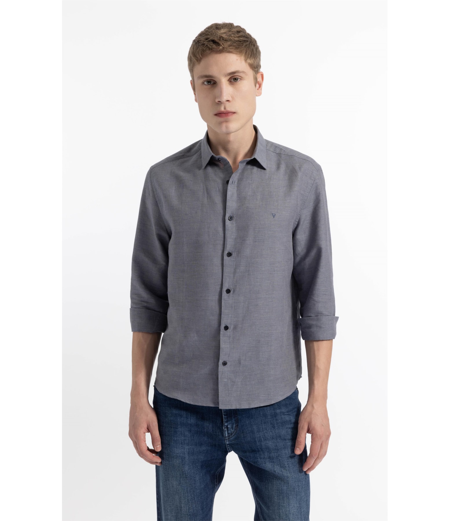 Linen Blend Kauan Classic Shangai Ml Marinho