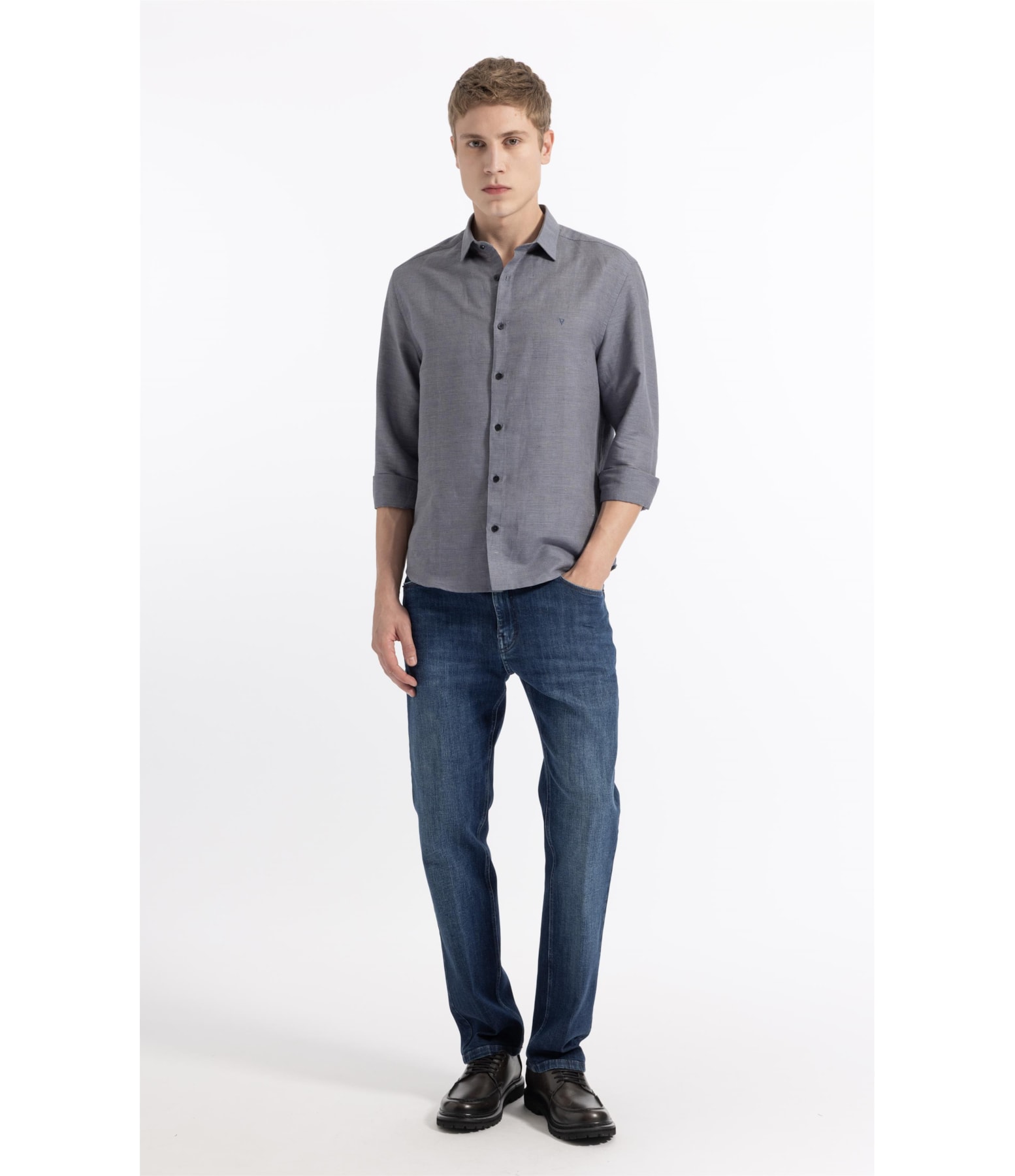 Linen Blend Kauan Classic Shangai Ml Marinho