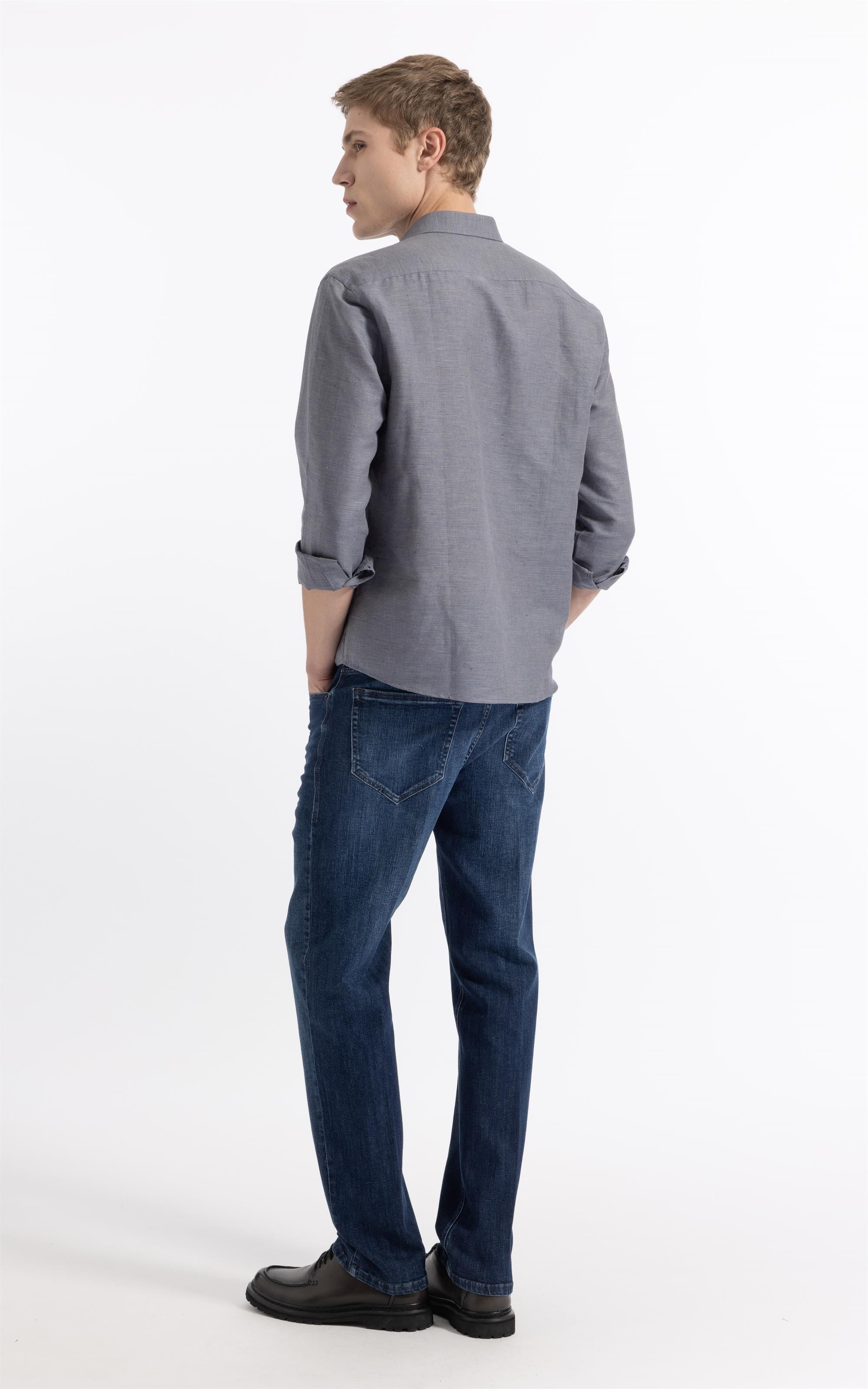 Linen Blend Kauan Classic Shangai Ml Marinho