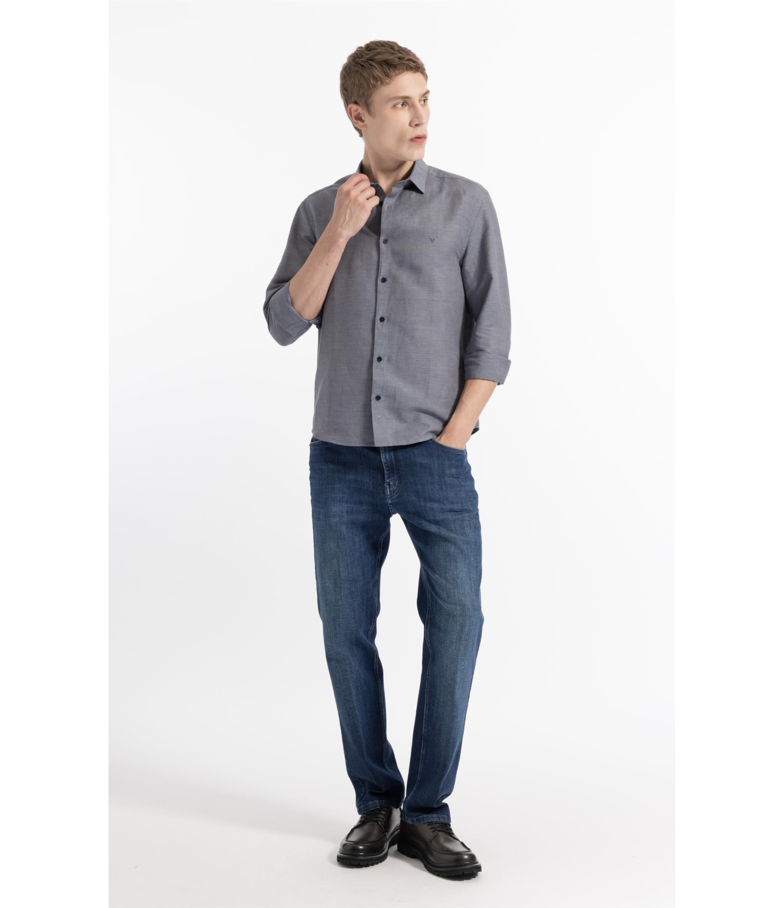 Linen Blend Kauan Classic Shangai Ml Marinho