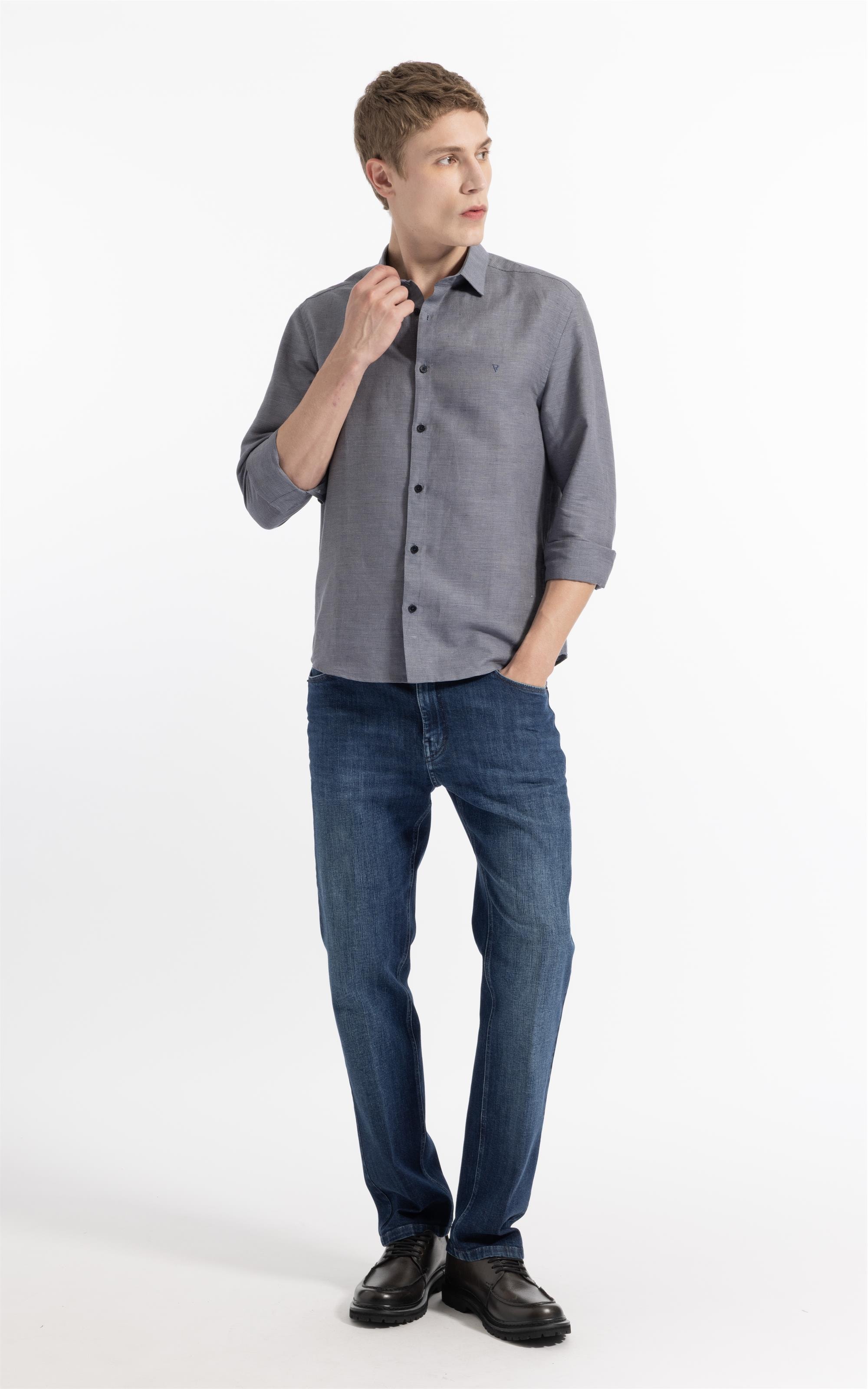 Linen Blend Kauan Classic Shangai Ml Marinho