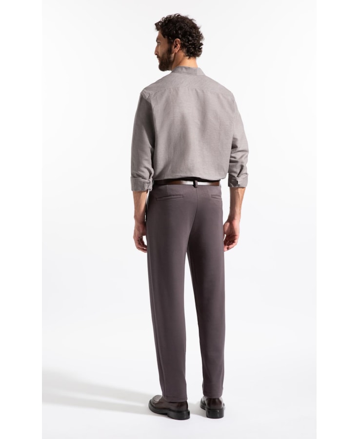 Camisa Linen Blend Kauan Classic Shangai Ml Marrom