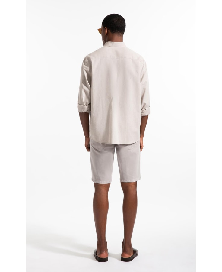 Camisa Linen Blend Visco Classic New Italian Ml Areia