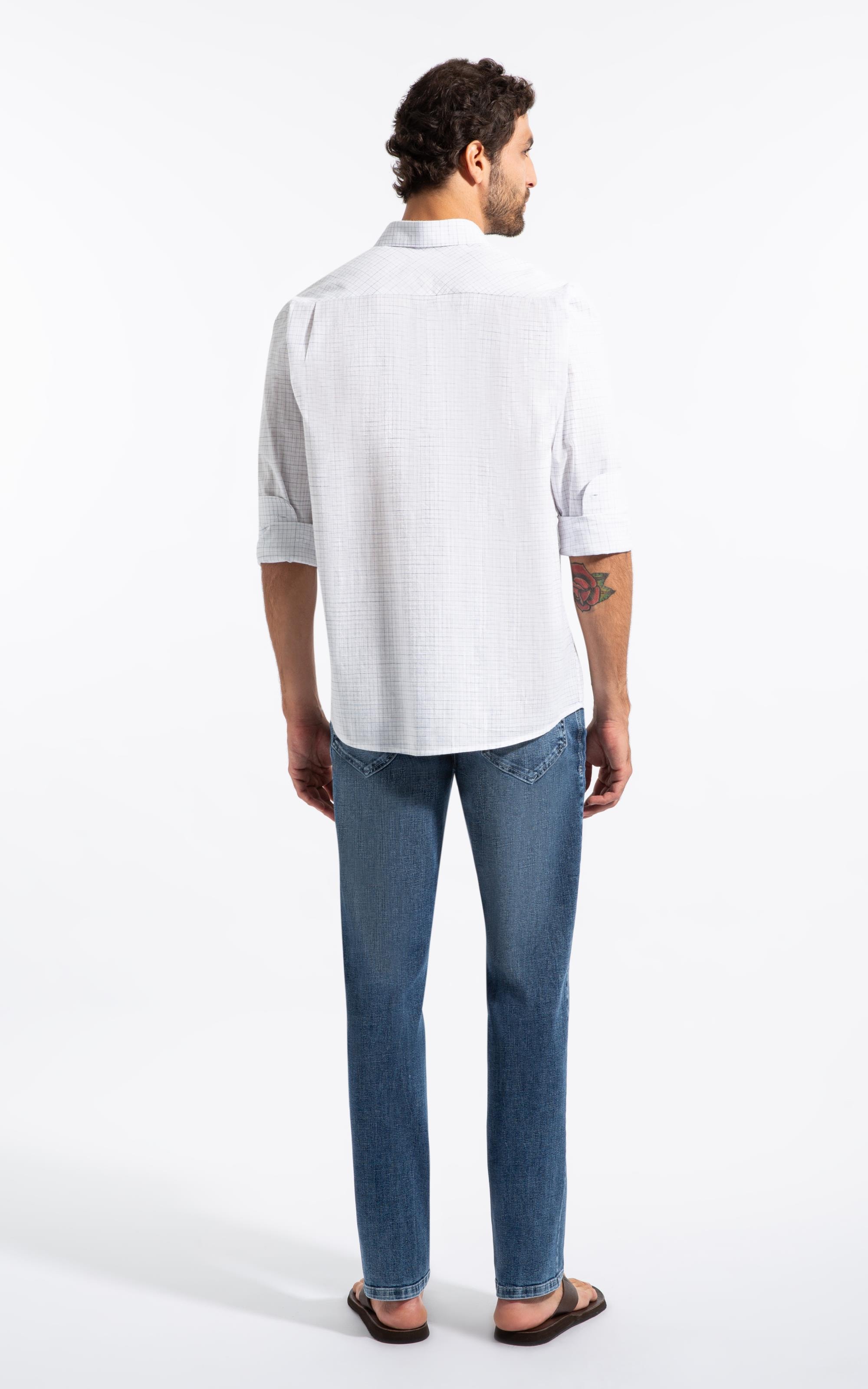 Camisa Linen Like Ft Mission Plaid Class Branco