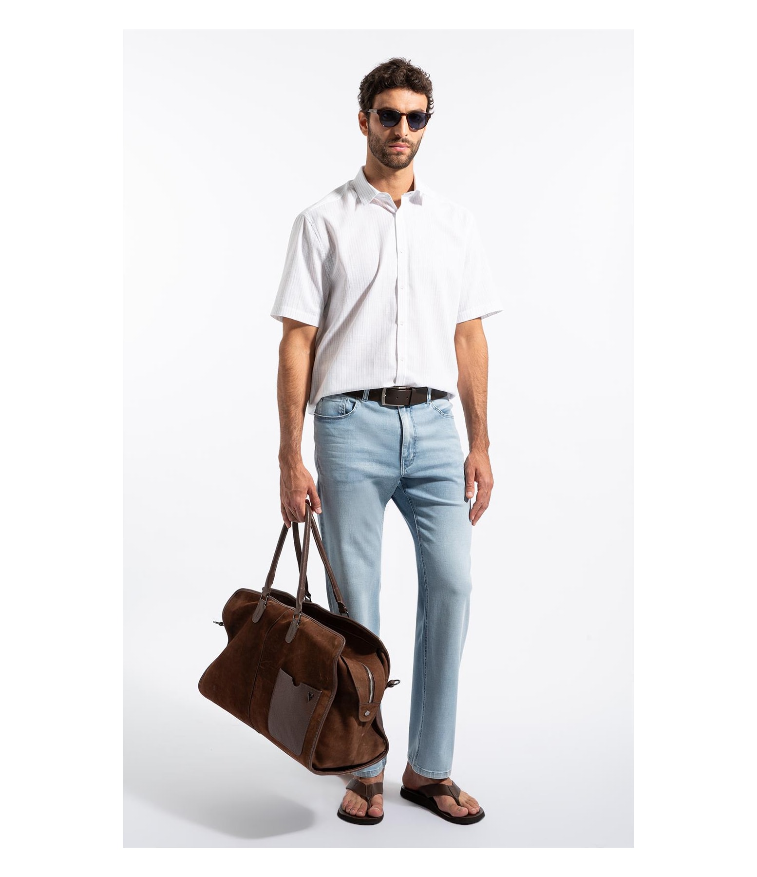 Camisa Linen Like Ft Mission Stripes Qua Branco