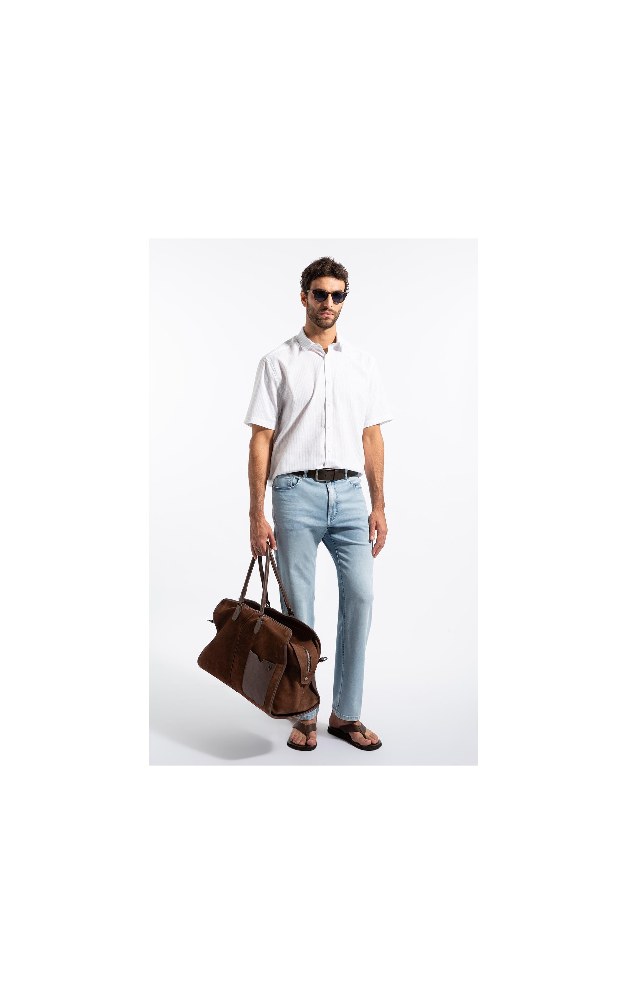 Camisa Linen Like Ft Mission Stripes Qua Branco