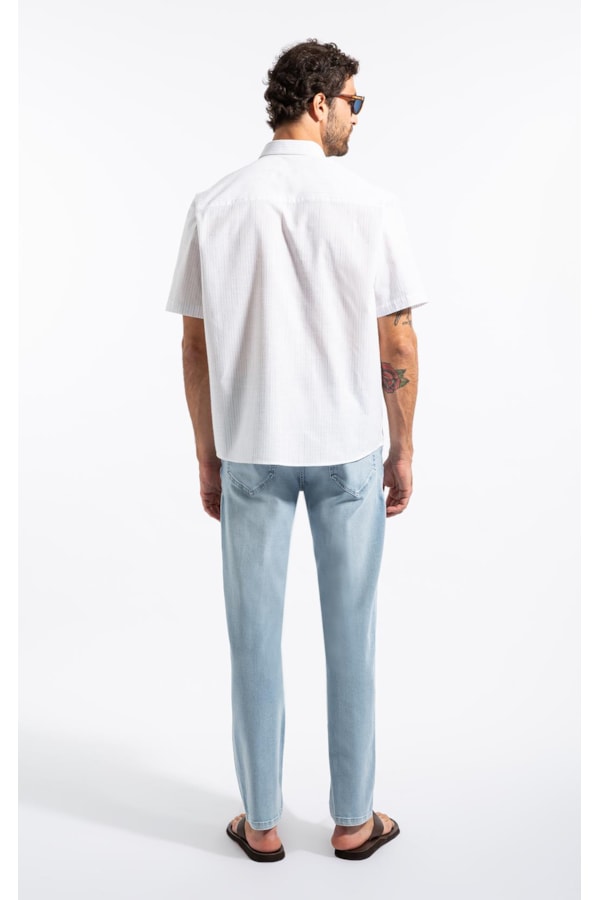 Camisa Linen Like Ft Mission Stripes Qua Branco