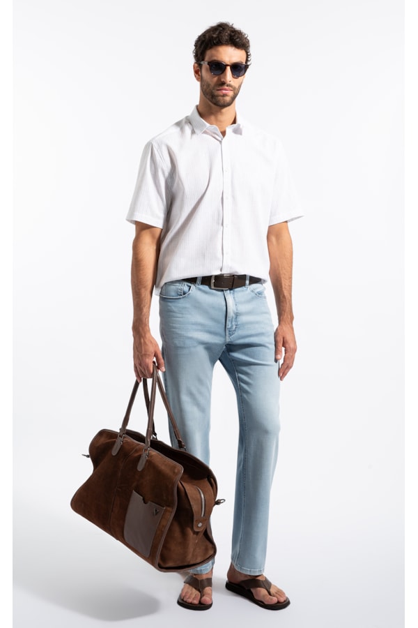 Camisa Linen Like Ft Mission Stripes Qua Branco