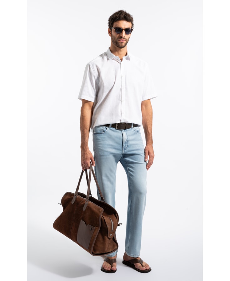 Camisa Linen Like Ft Mission Stripes Qua Branco