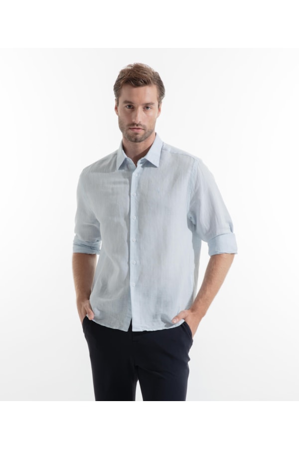Camisa Linho Alberobello Class Irish Azul