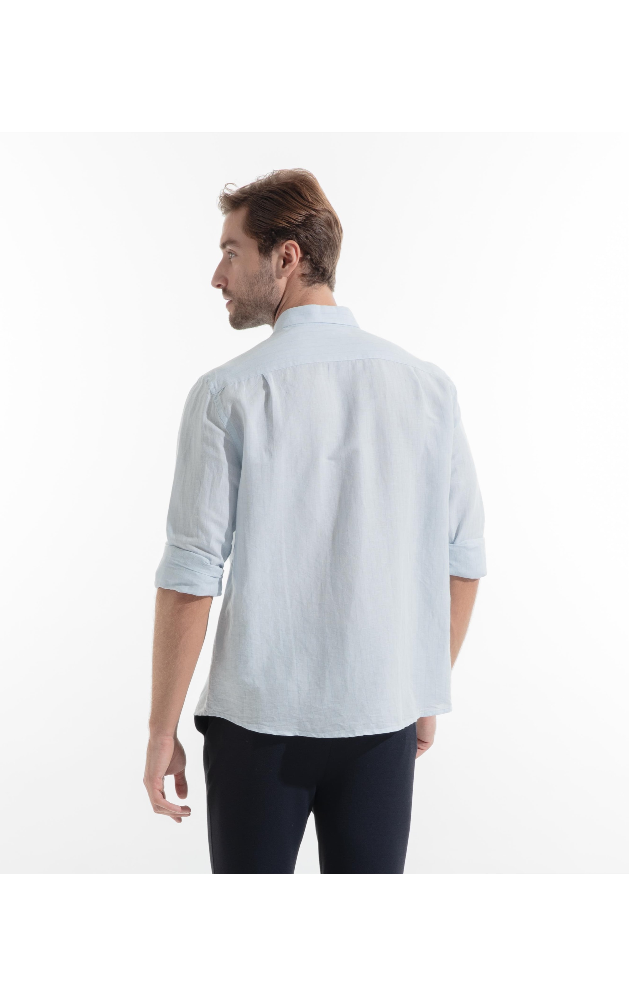 Camisa Linho Alberobello Class Irish Azul