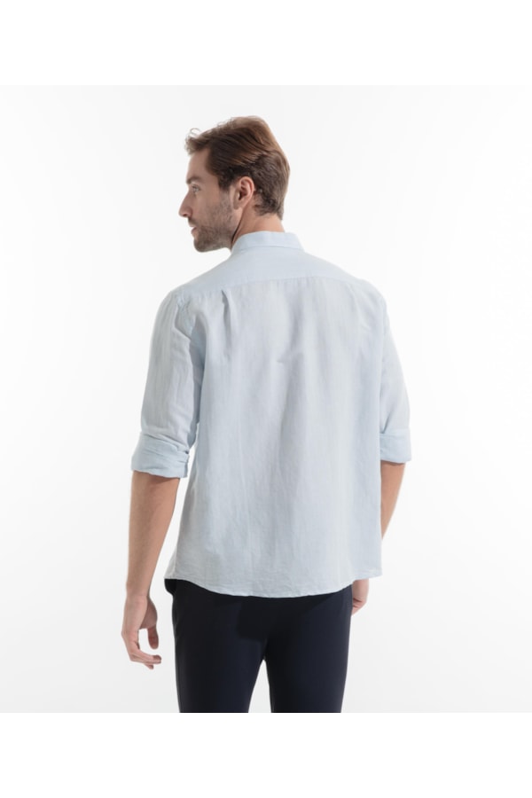 Camisa Linho Alberobello Class Irish Azul