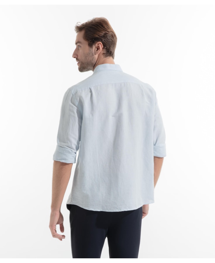 Camisa Linho Alberobello Class Irish Azul