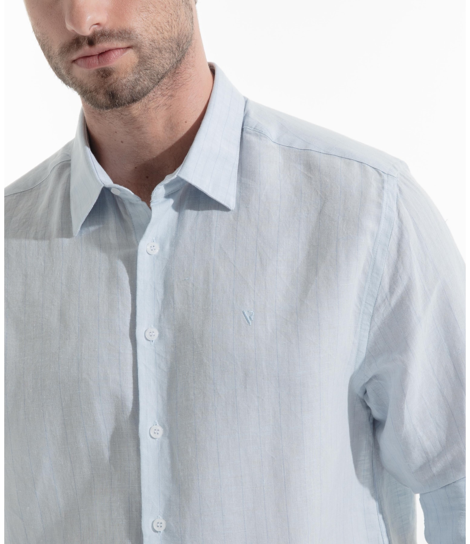 Camisa Linho Alberobello Class Irish Azul