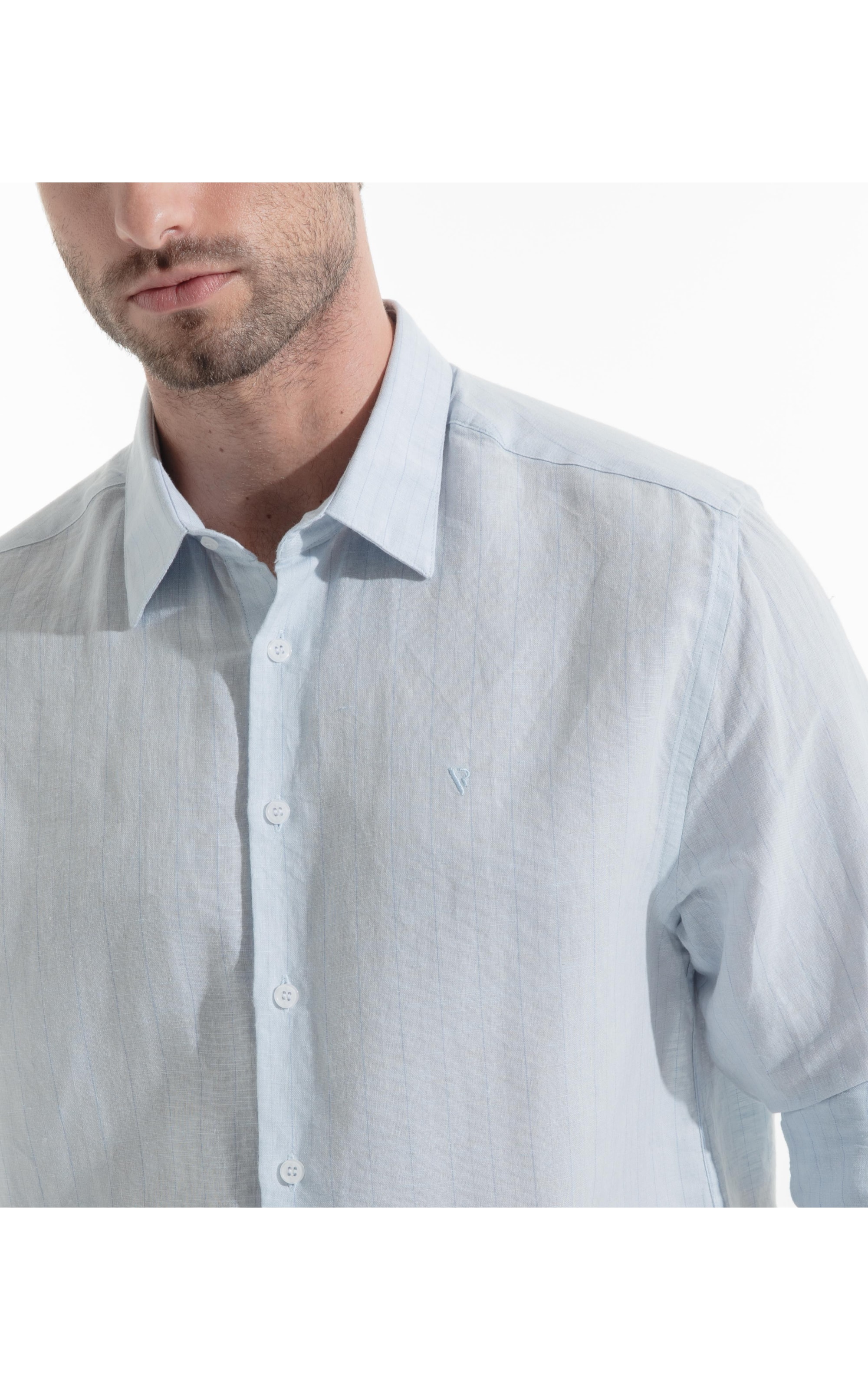 Camisa Linho Alberobello Class Irish Azul