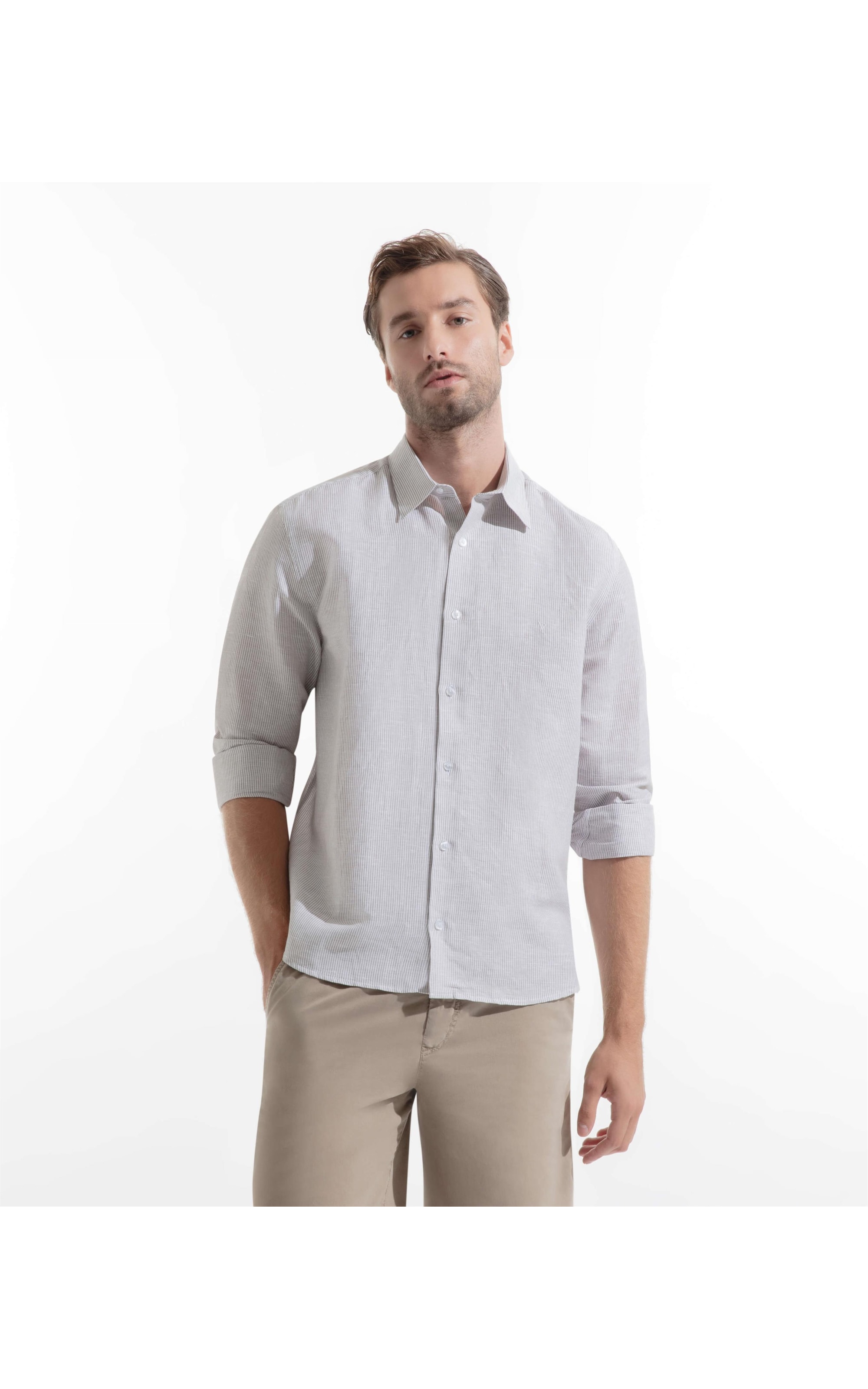 Camisa Linho Alessi Tabaco