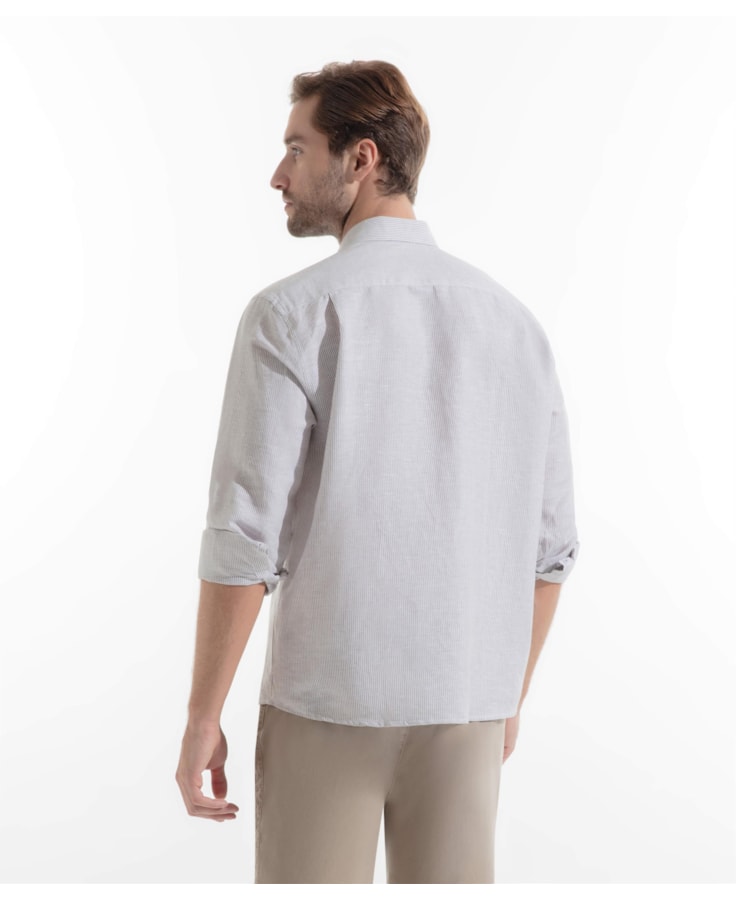 Camisa Linho Alessi Tabaco