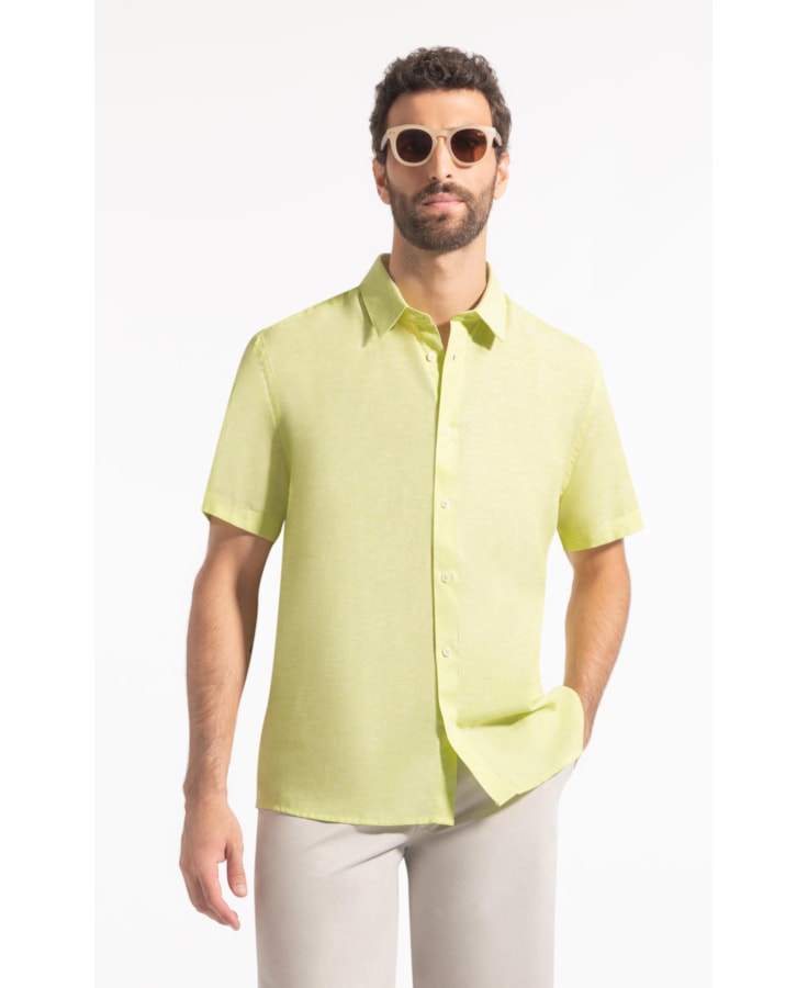 Camisa Linho Blend Pienza Retro Shangai Mc Citrus