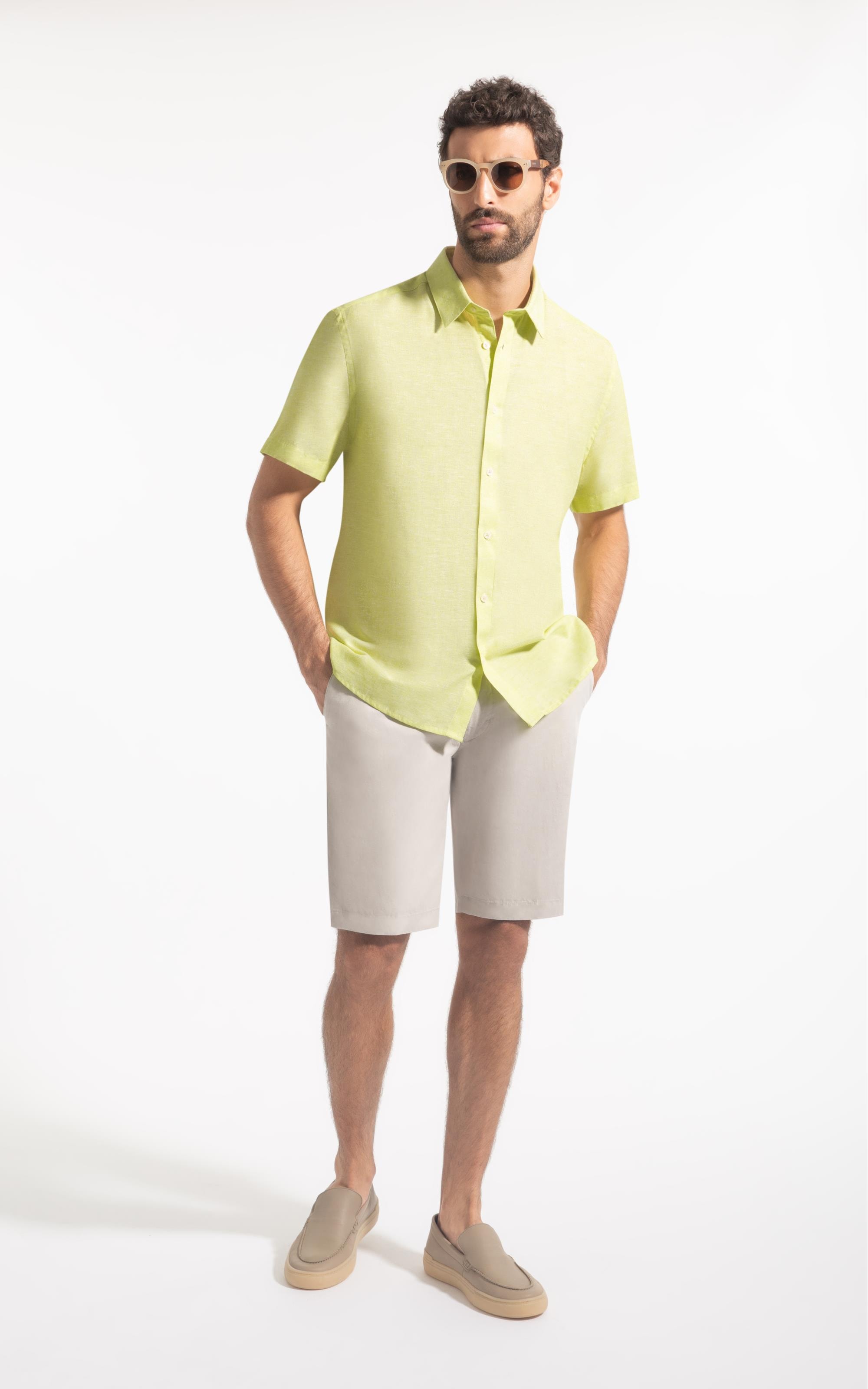 Camisa Linho Blend Pienza Retro Shangai Mc Citrus