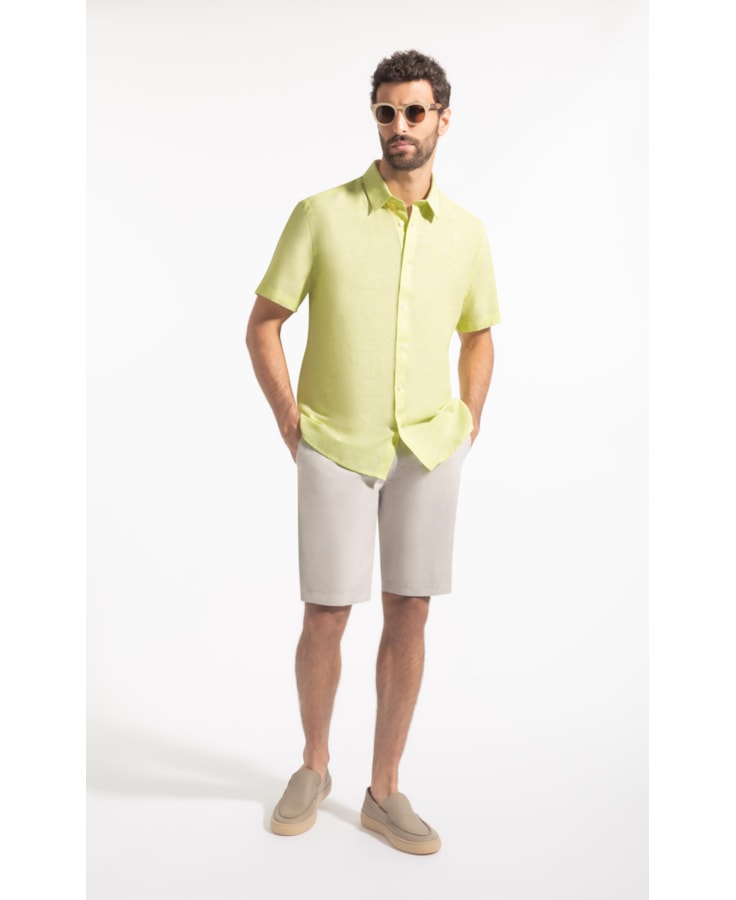Camisa Linho Blend Pienza Retro Shangai Mc Citrus