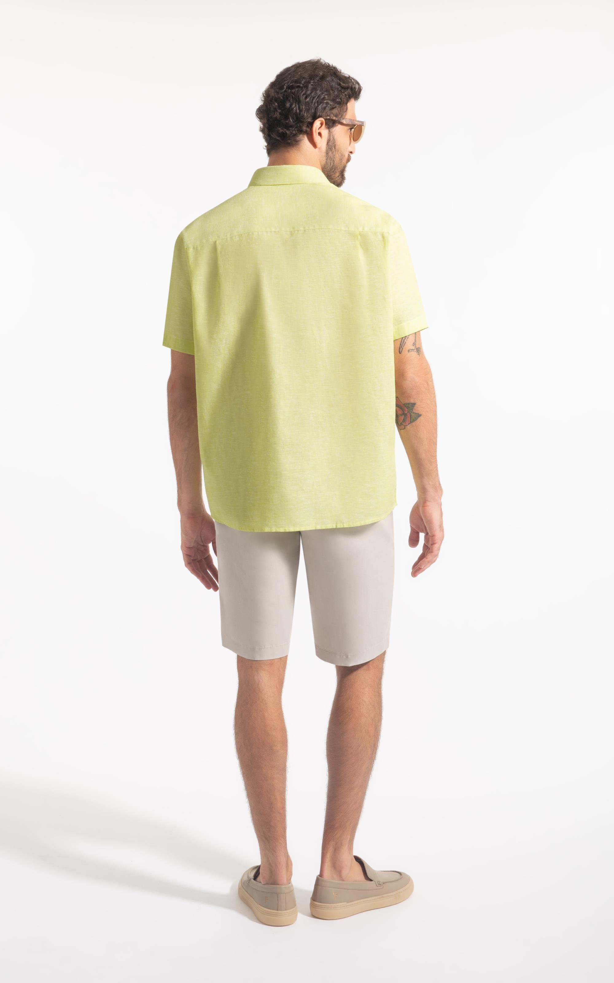 Camisa Linho Blend Pienza Retro Shangai Mc Citrus