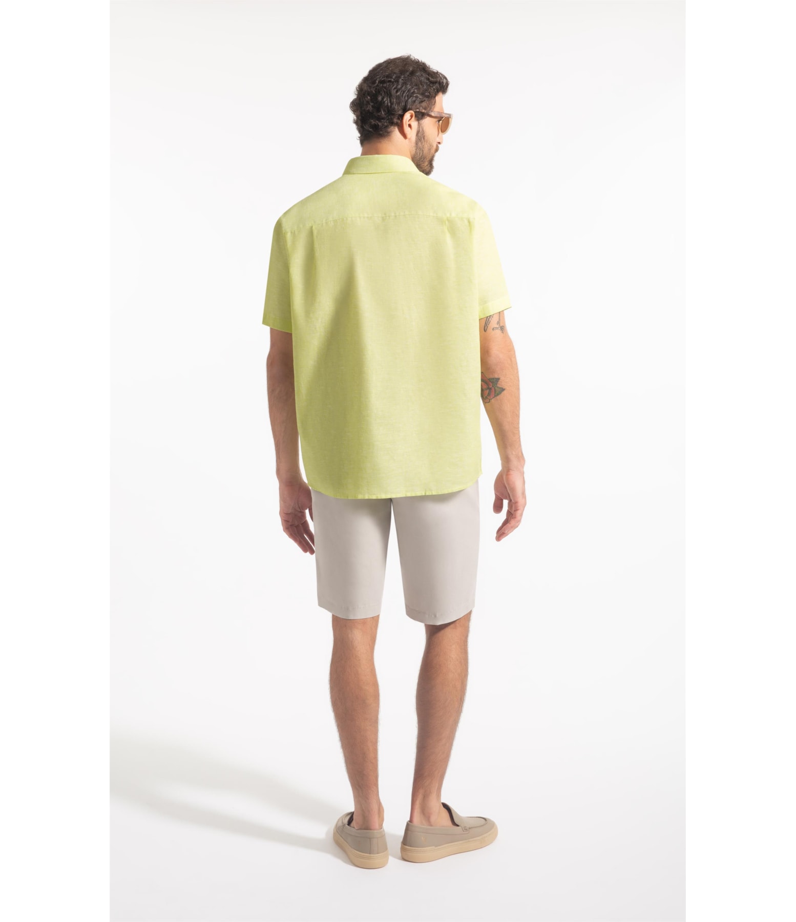 Camisa Linho Blend Pienza Retro Shangai Mc Citrus