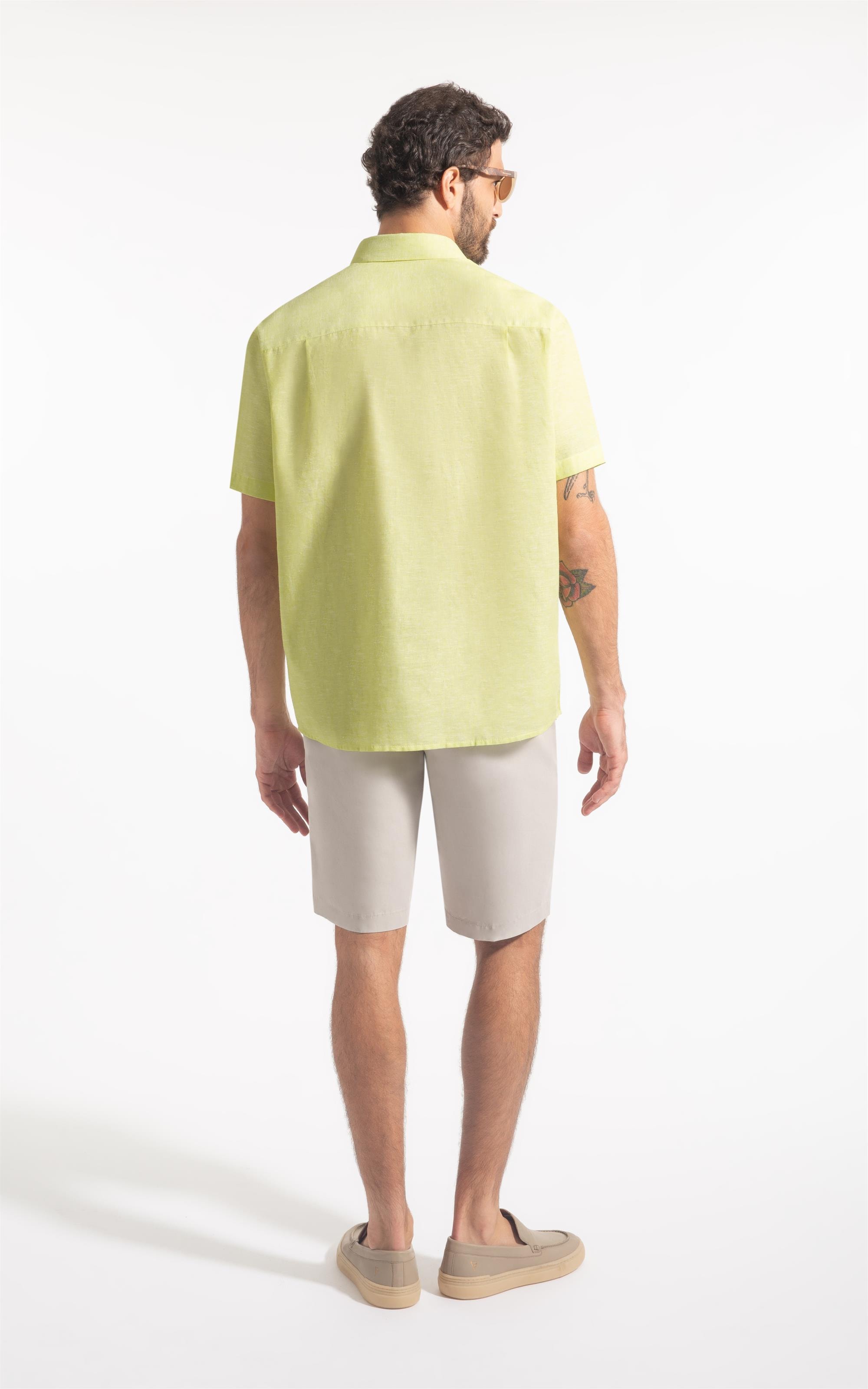 Camisa Linho Blend Pienza Retro Shangai Mc Citrus
