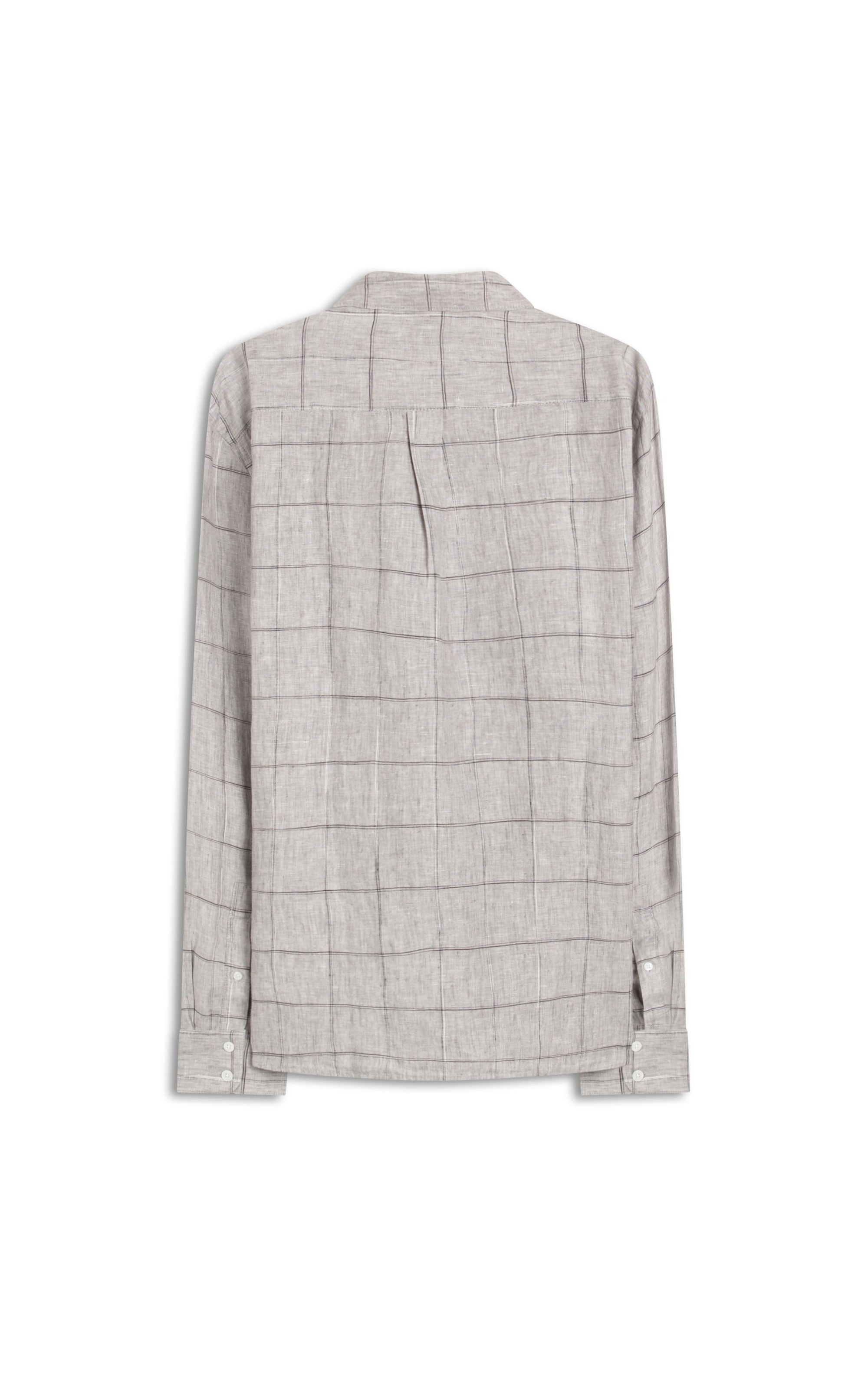 Camisa Linho Brera Classic Cinza Medio