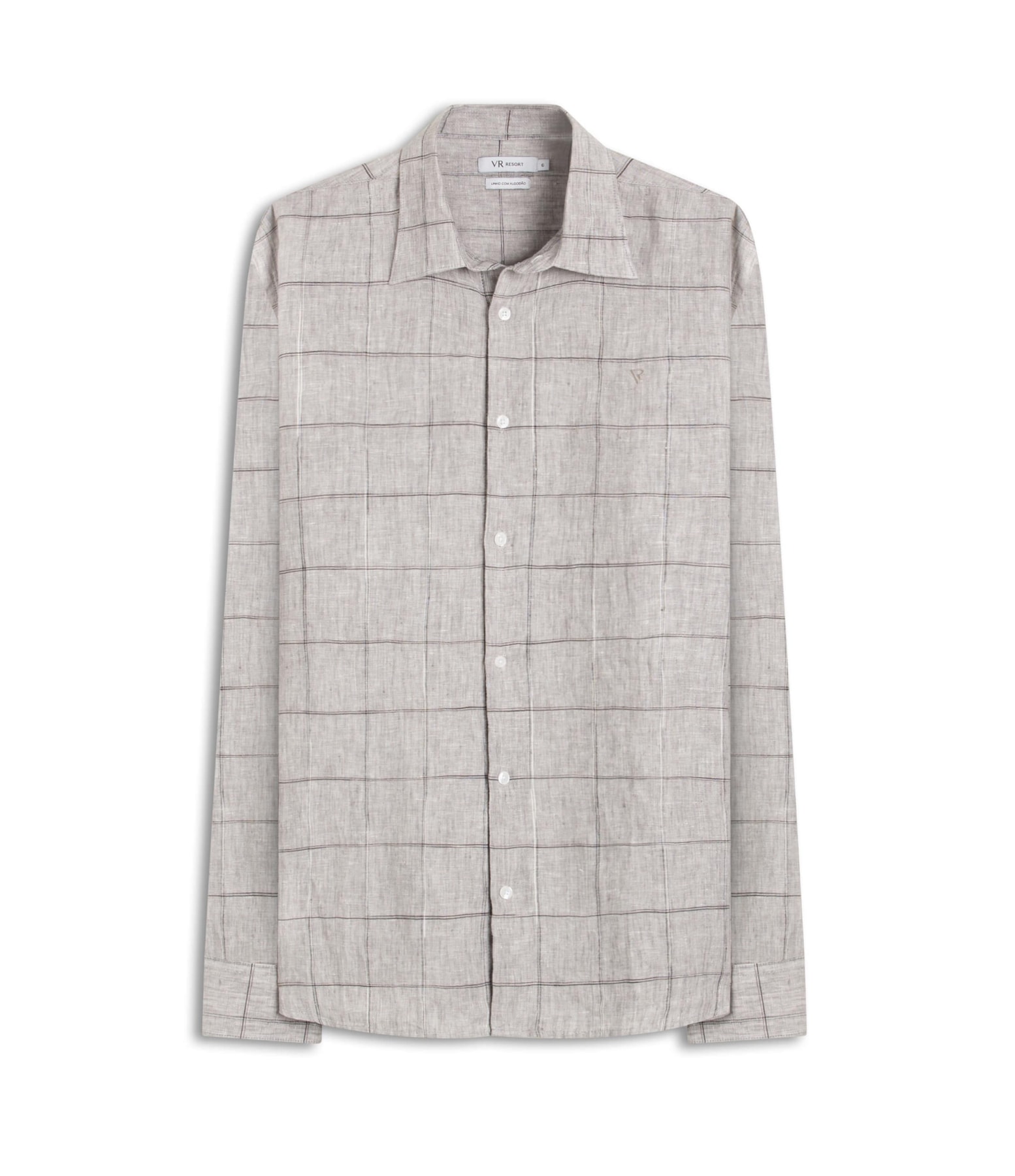 Camisa Linho Brera Classic Cinza Medio