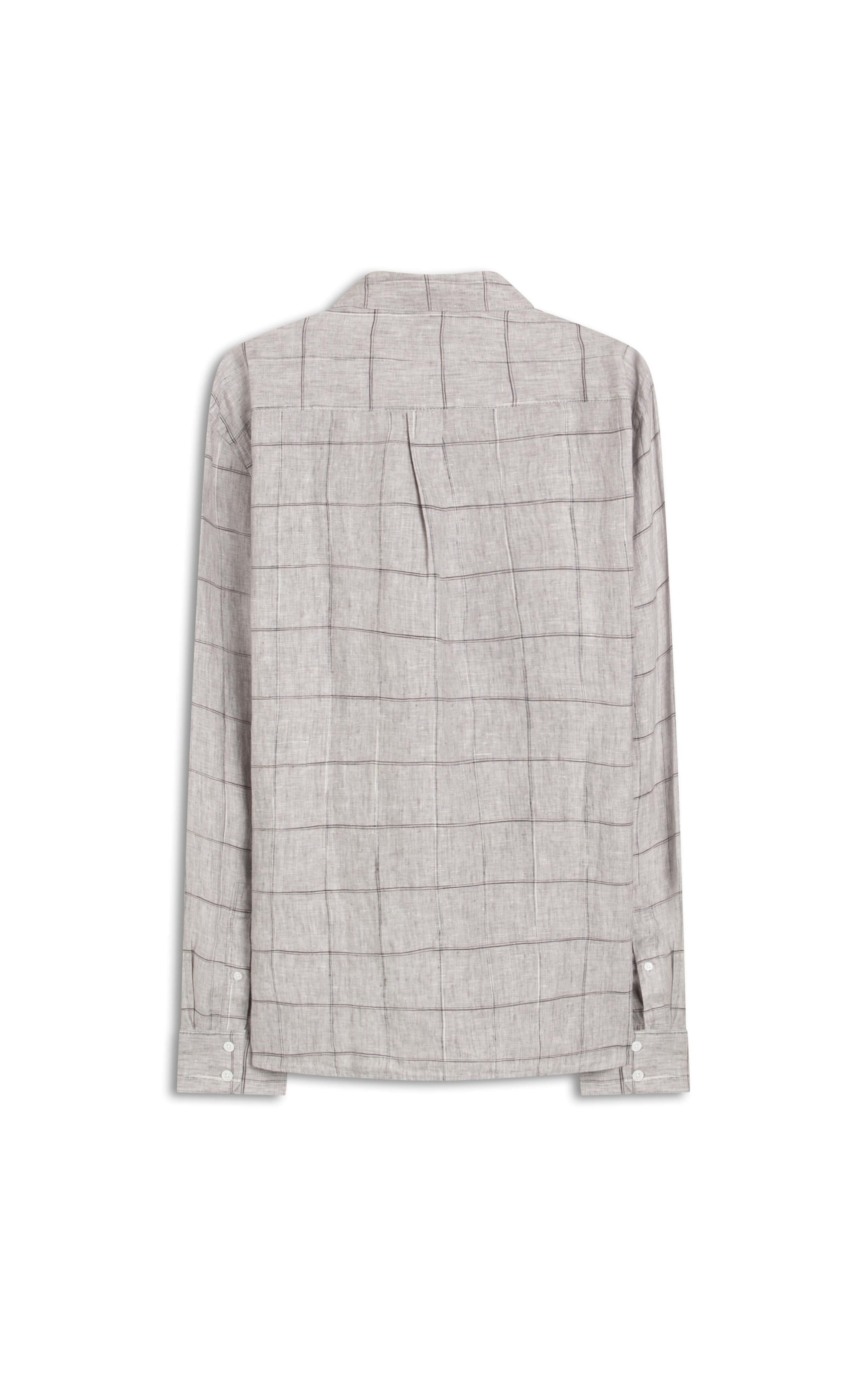 Camisa Linho Brera Classic Cinza Medio
