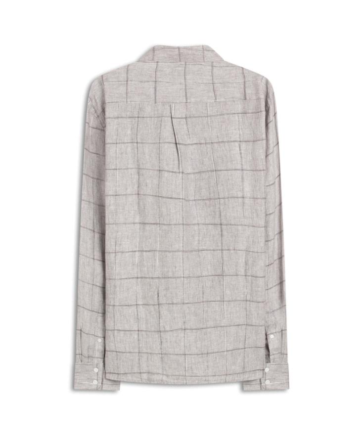 Camisa Linho Brera Classic Cinza Medio