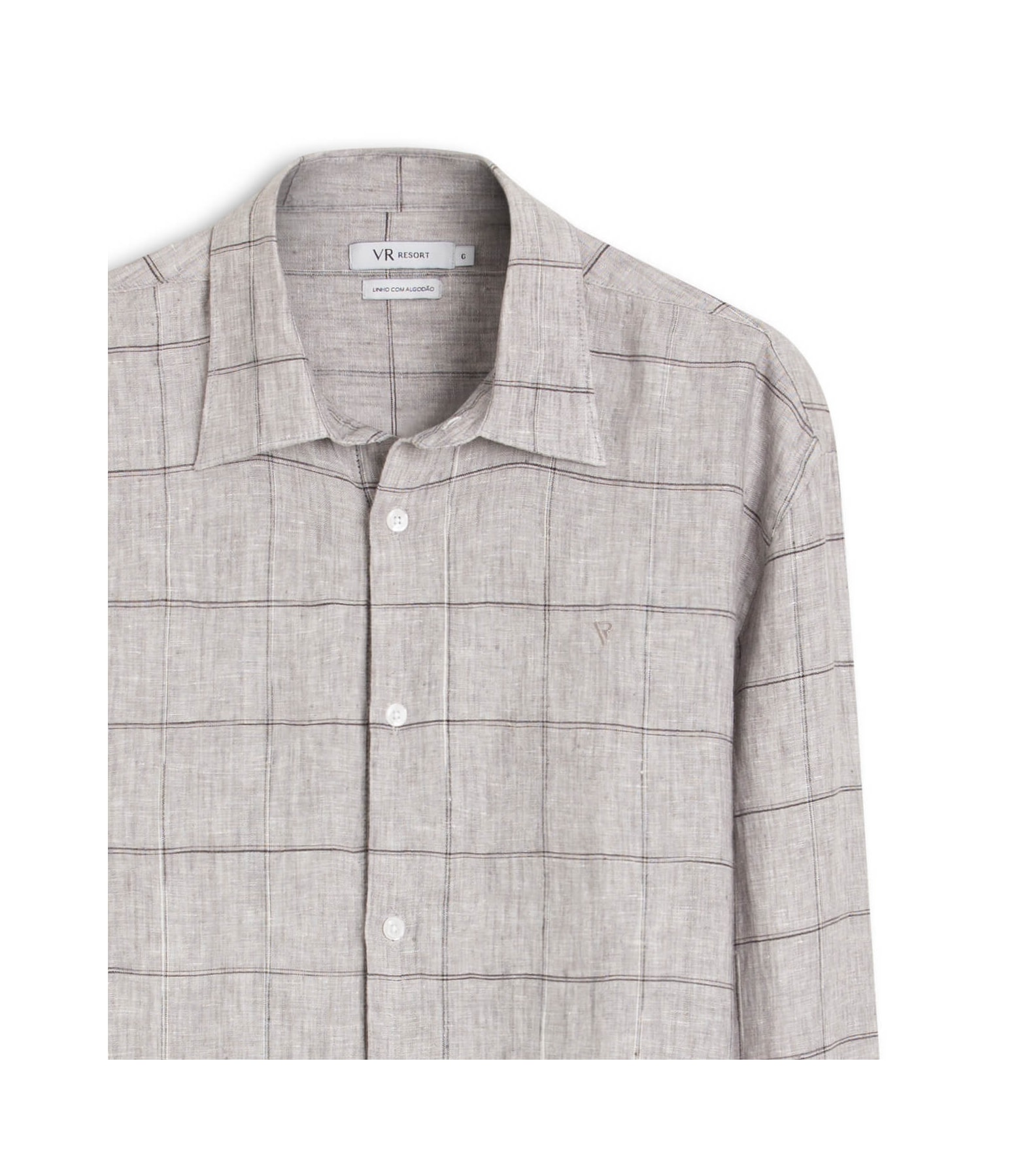 Camisa Linho Brera Classic Cinza Medio