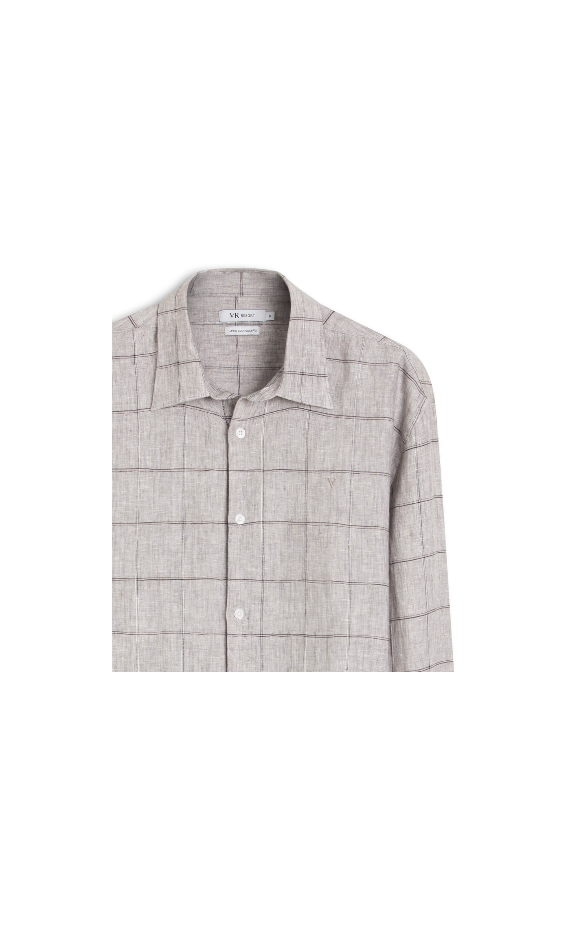 Camisa Linho Brera Classic Cinza Medio