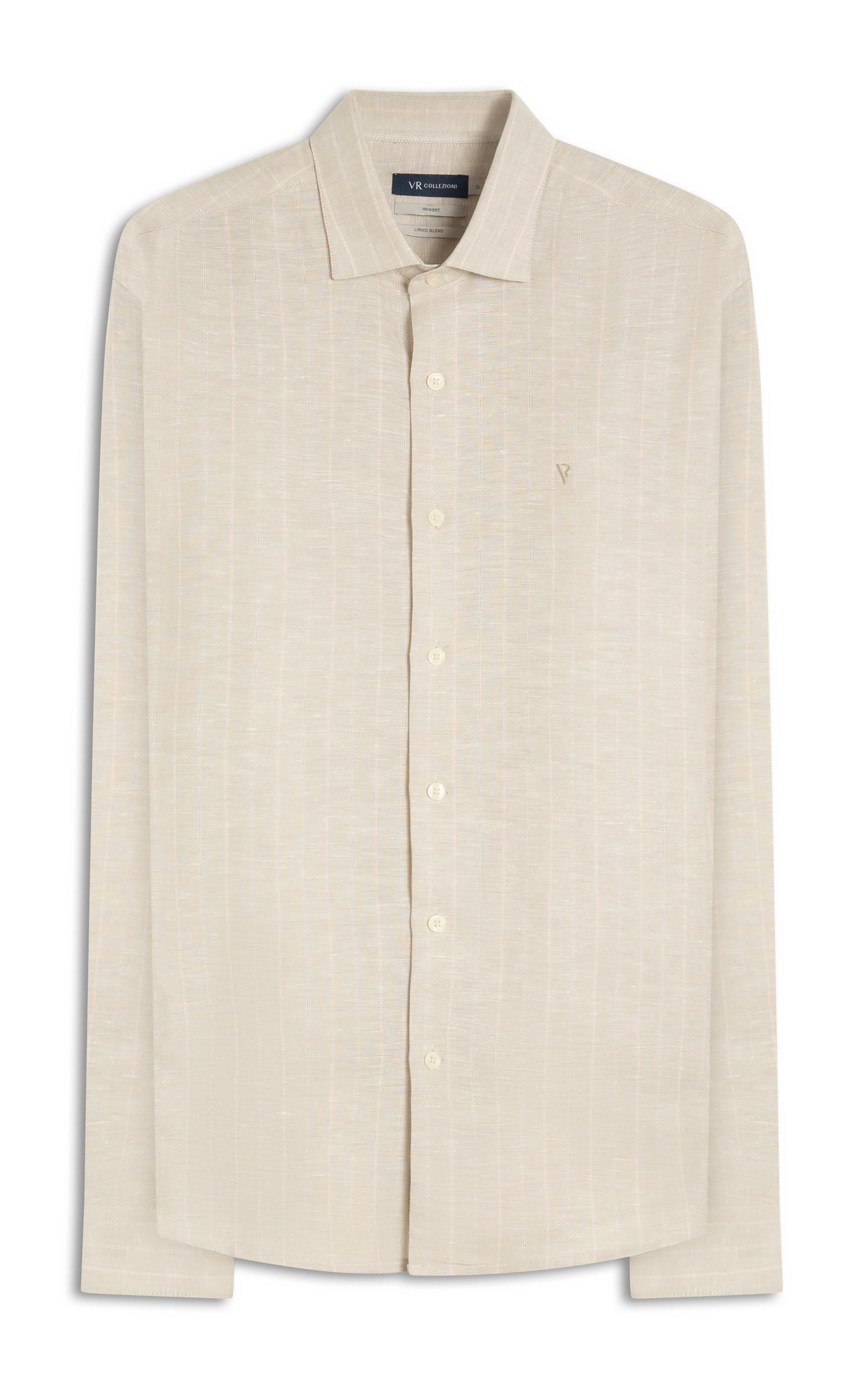 Camisa Linho Chris Classic Irish Cinza Claro