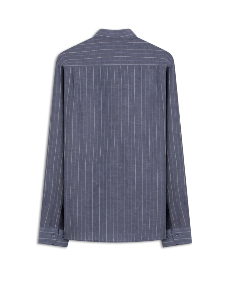 Camisa Linho Class Purple Blue