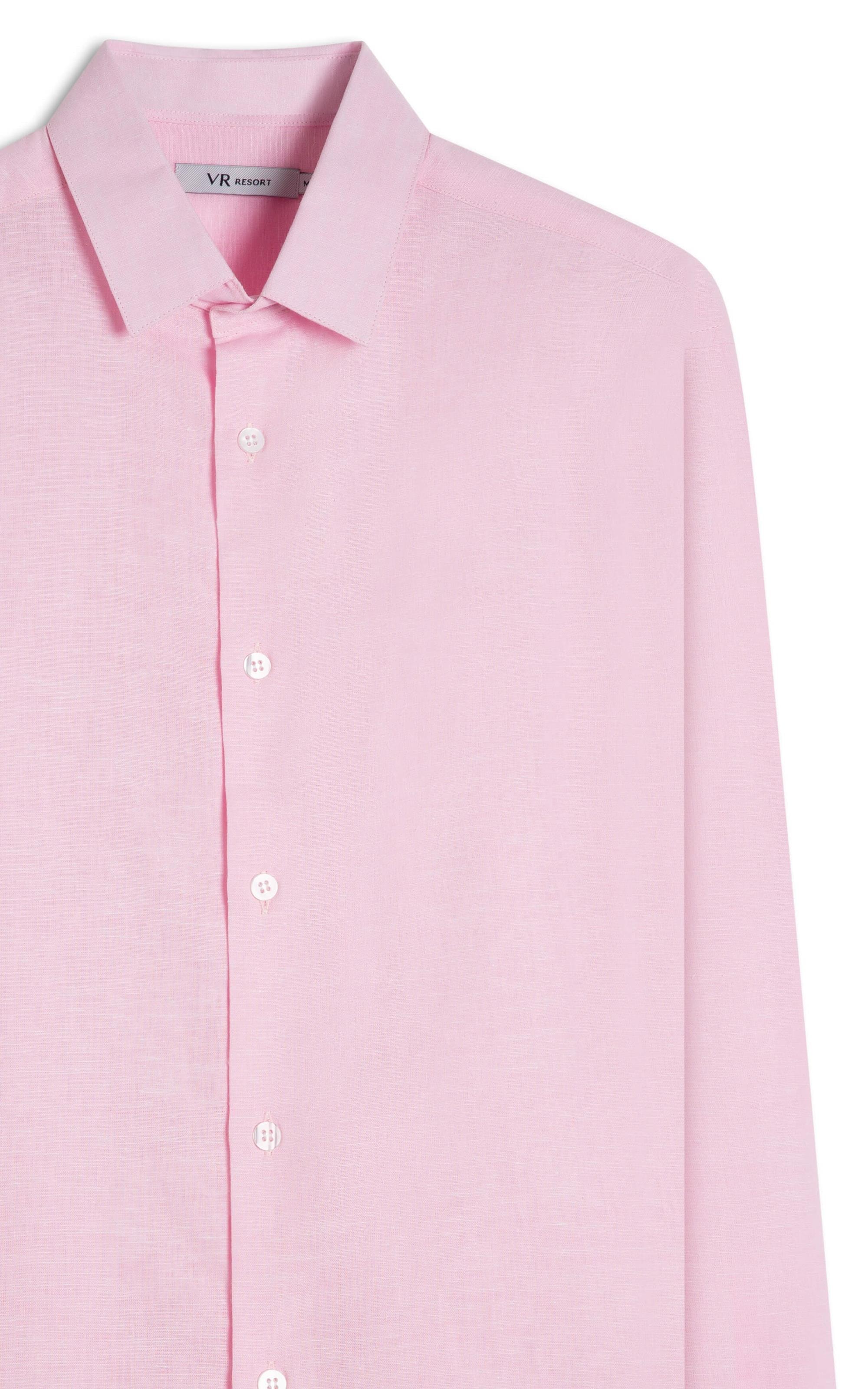 Camisa Linho Classic Shangai Rosa