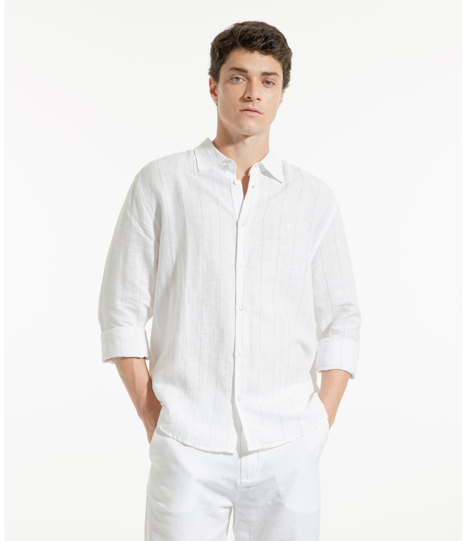 Camisa Linho Corsega Branco Laundry