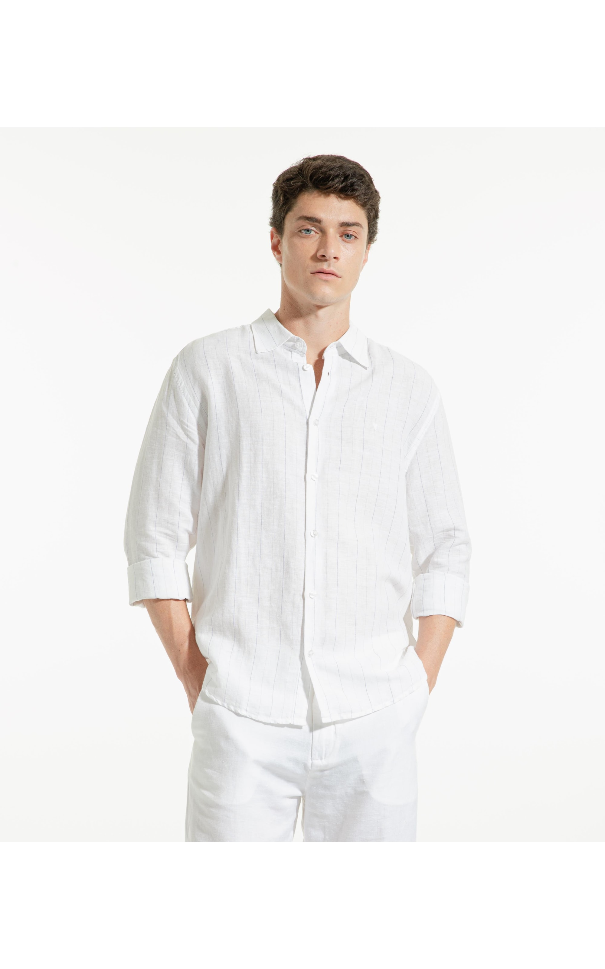 Camisa Linho Corsega Branco Laundry
