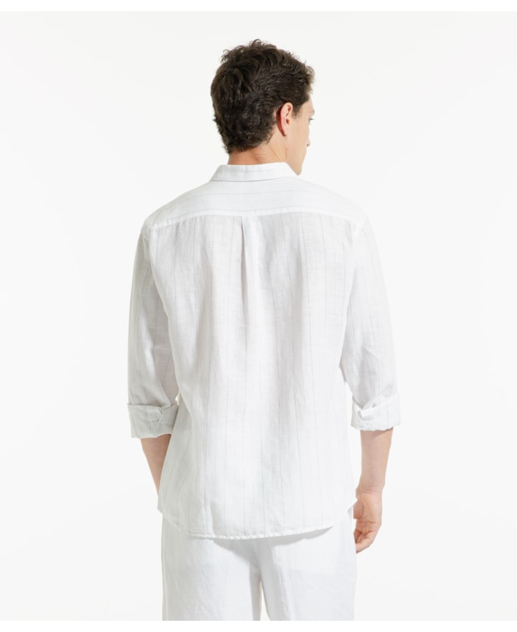Camisa Linho Corsega Branco Laundry