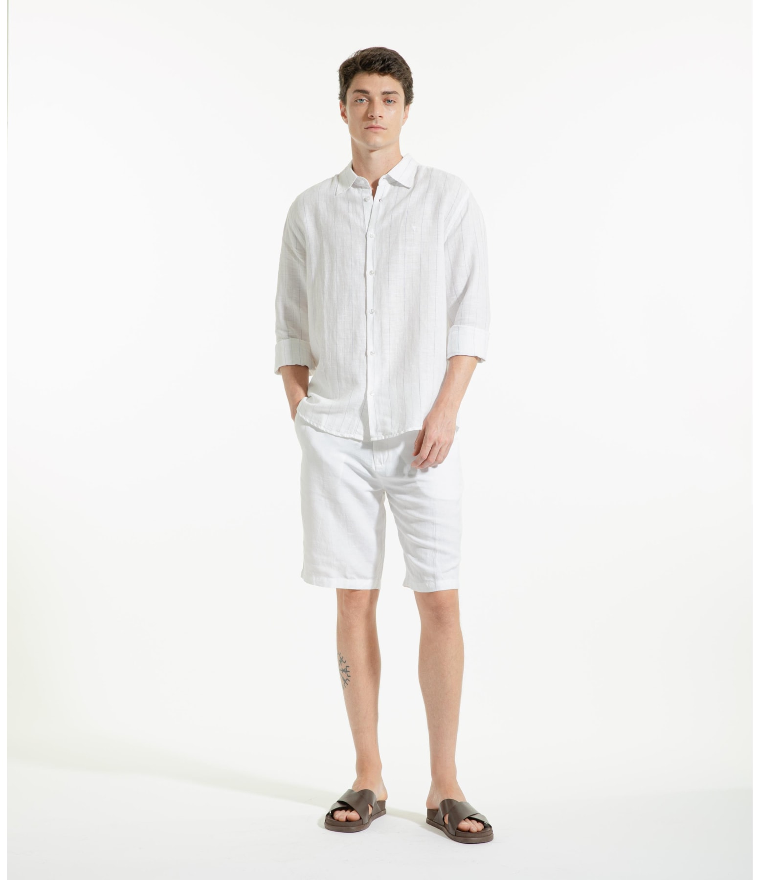 Camisa Linho Corsega Branco Laundry