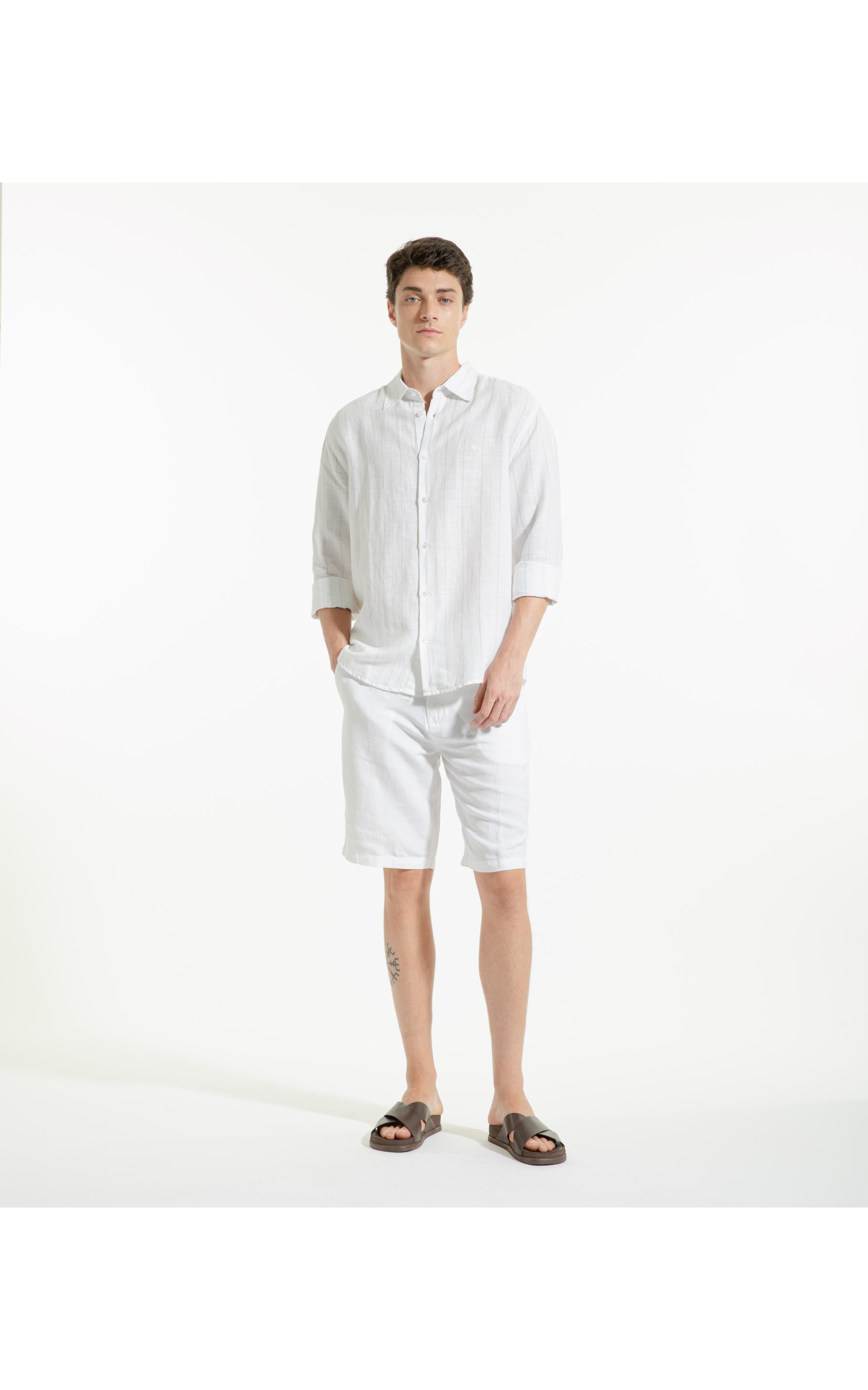 Camisa Linho Corsega Branco Laundry