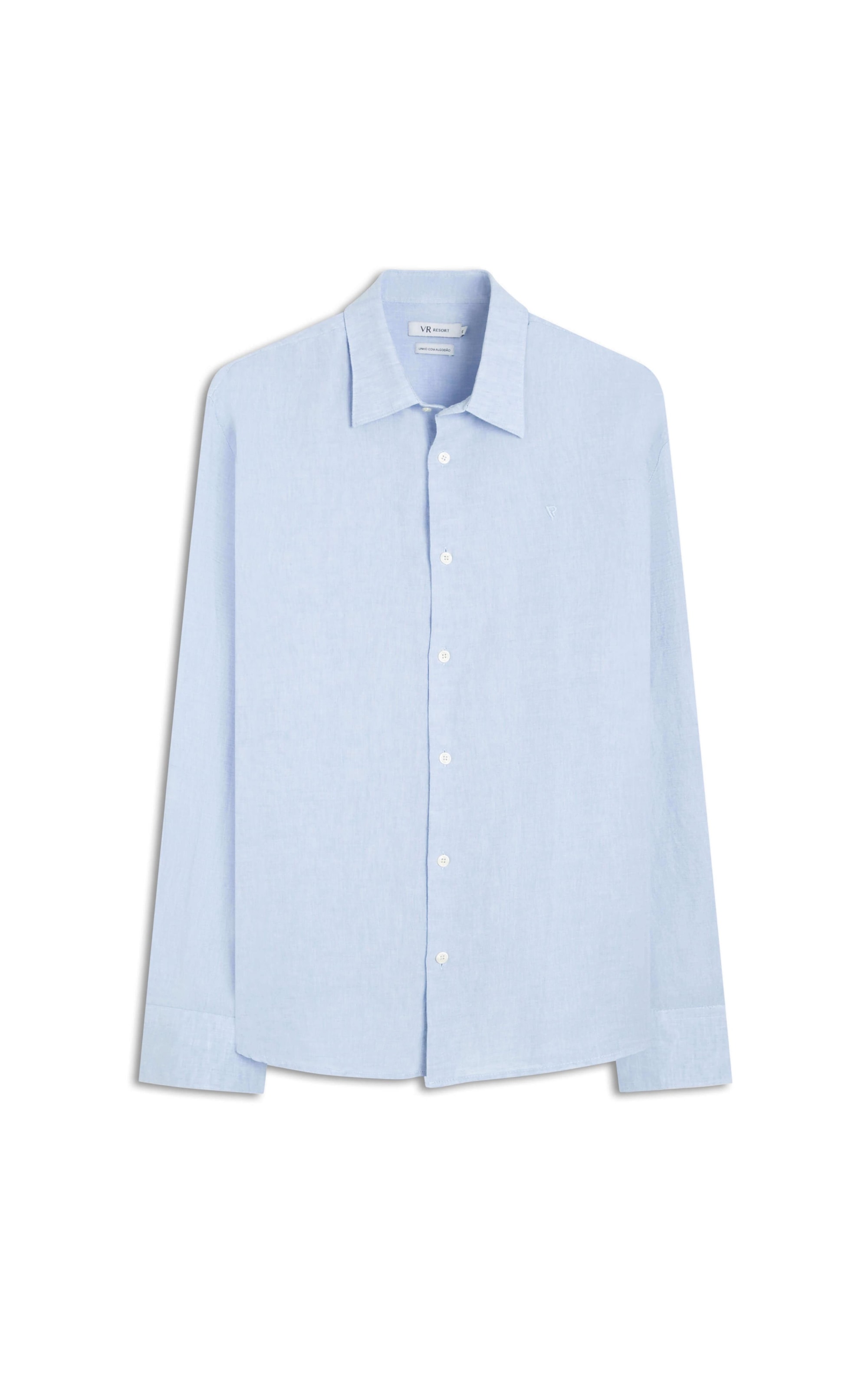 Camisa Linho Cross Dye Azul Bic