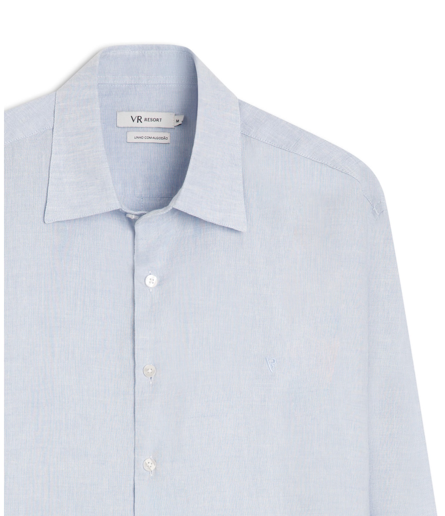 Camisa Linho Cross Dye Azul Claro