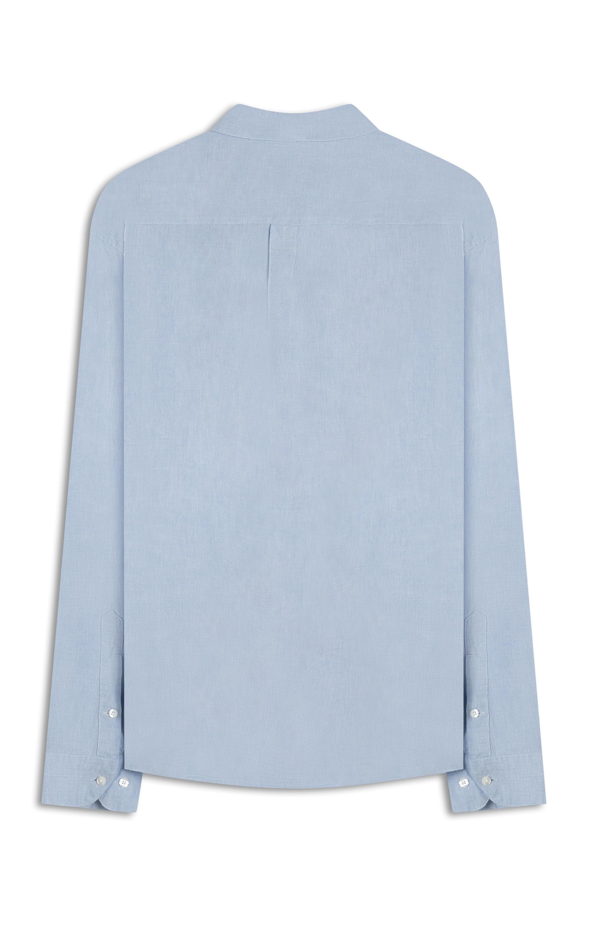 Camisa Linho Cross Dye Azul Claro