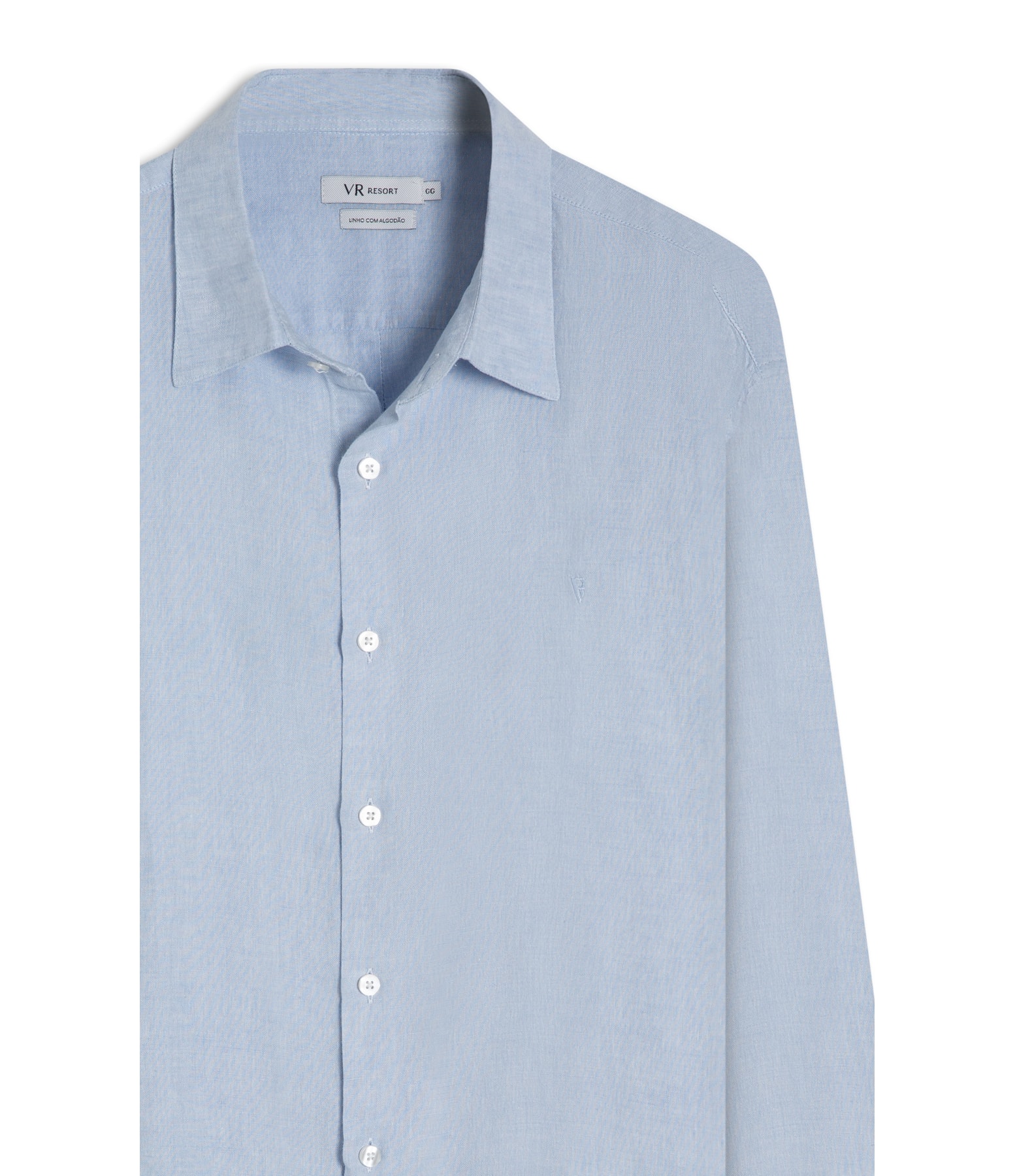 Camisa Linho Cross Dye Azul Claro