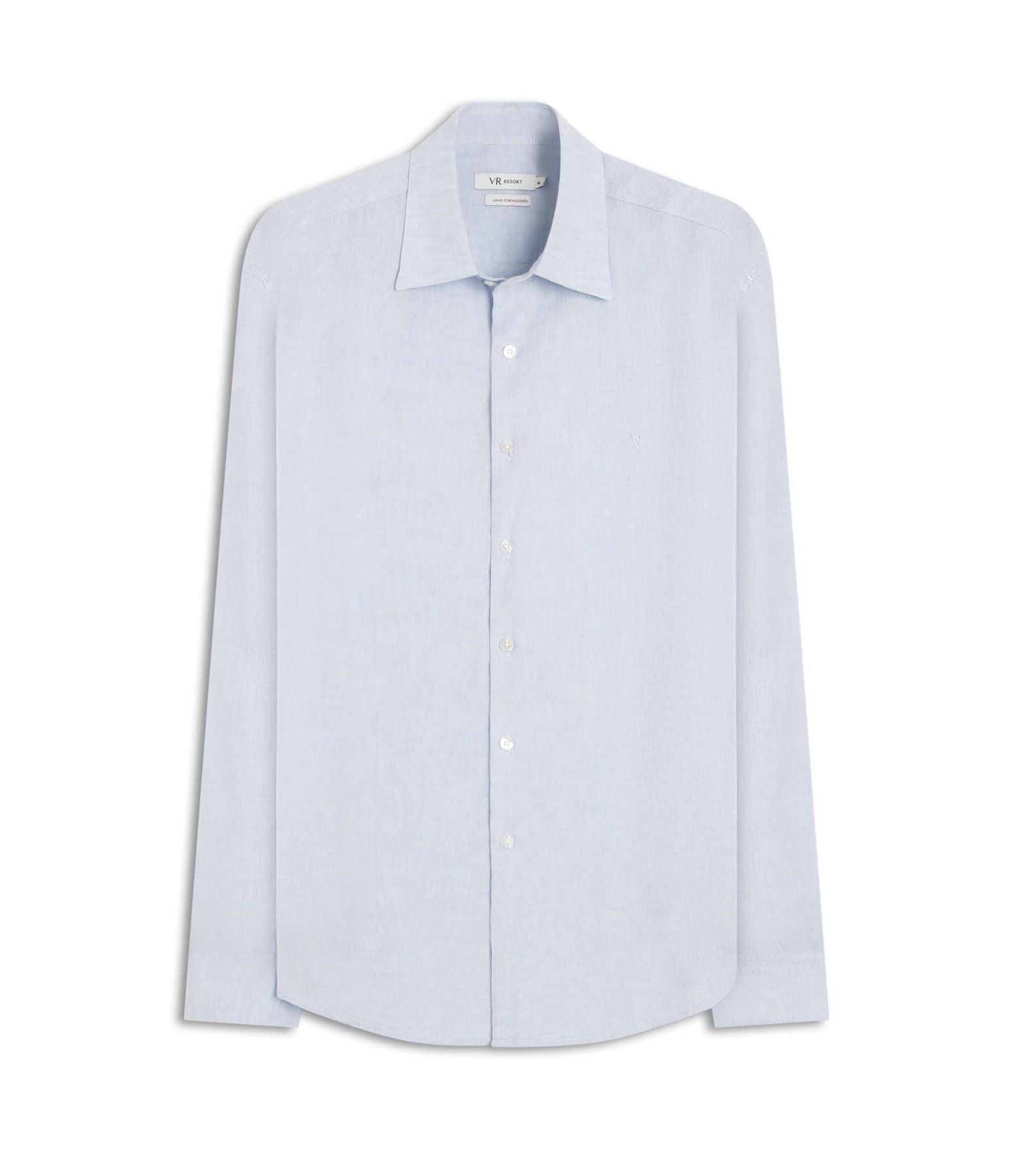 Camisa Linho Cross Dye Azul Claro