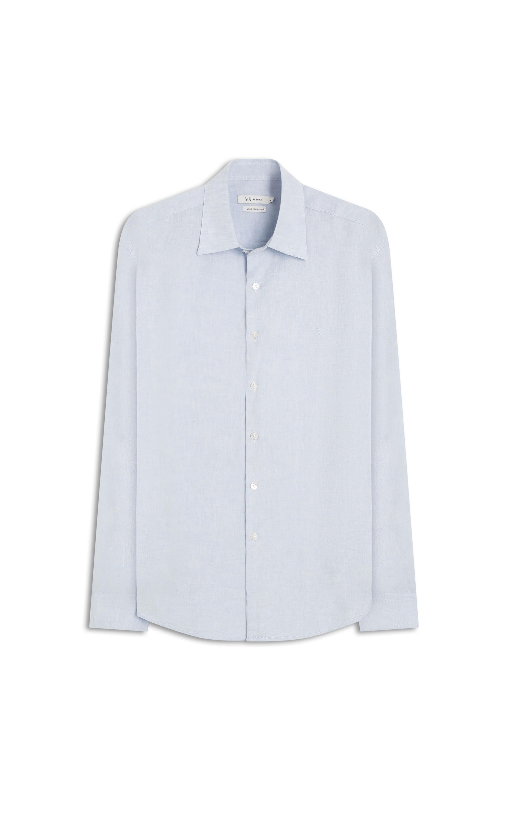 Camisa Linho Cross Dye Azul Claro