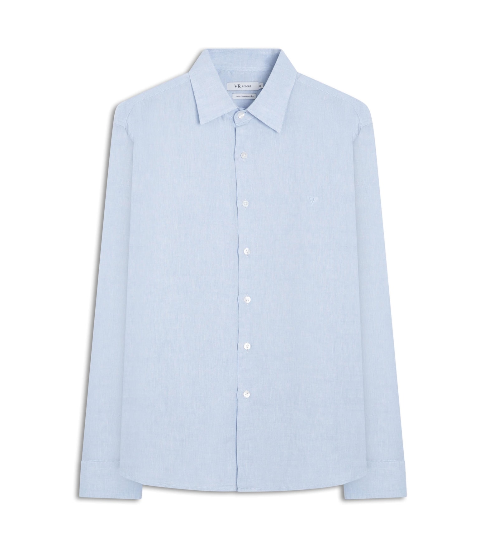 Camisa Linho Cross Dye Azul Claro