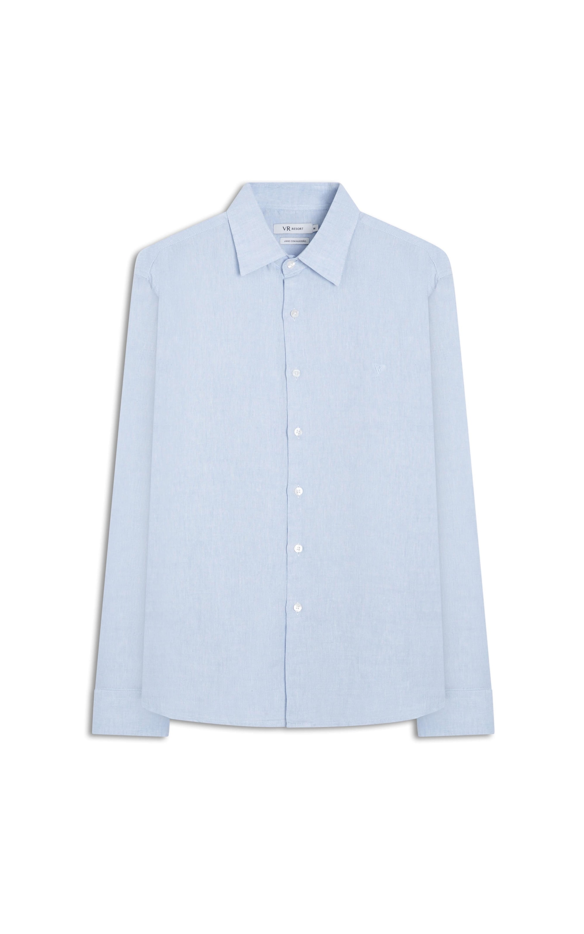 Camisa Linho Cross Dye Azul Claro