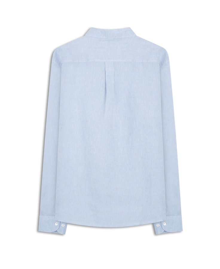 Camisa Linho Cross Dye Azul Claro